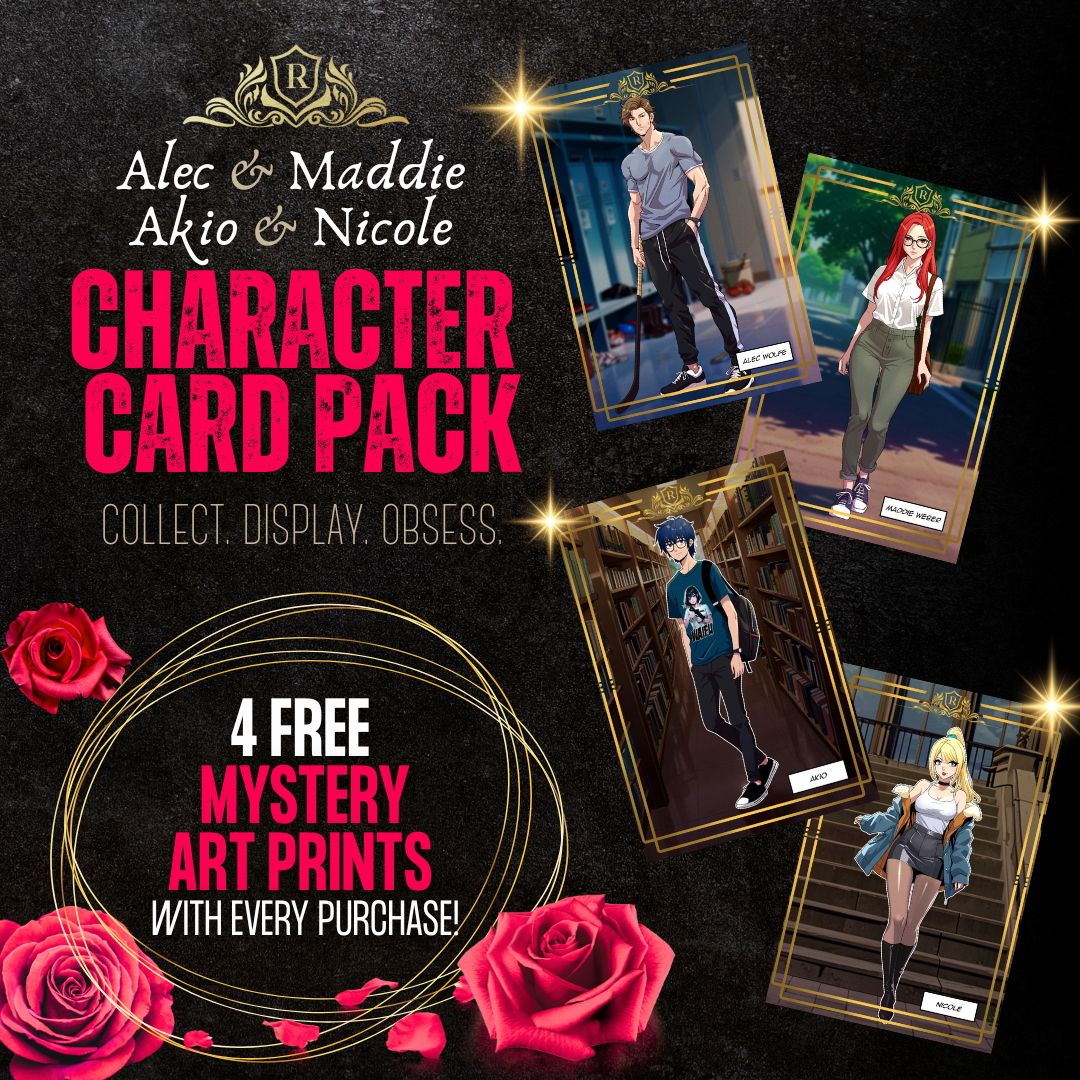 Redwood Academy Couples Character Card 4-Pack + 4 FREE Mystery Art Prints